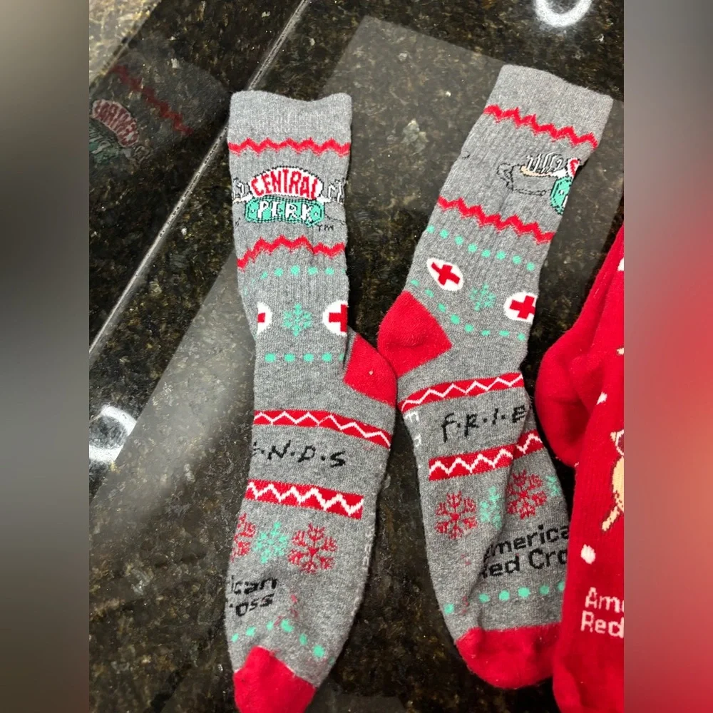Two pair Friends Socks American Red Cross Holiday Promo